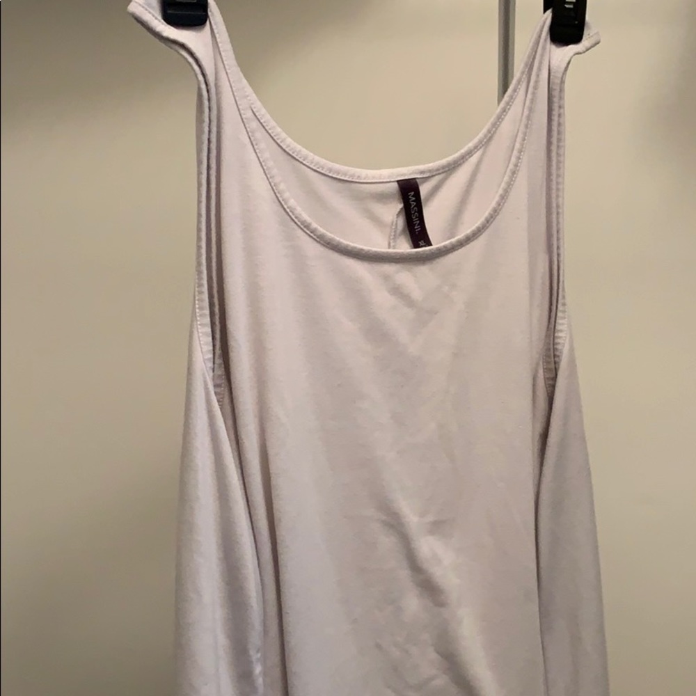 White sleeveless blouse